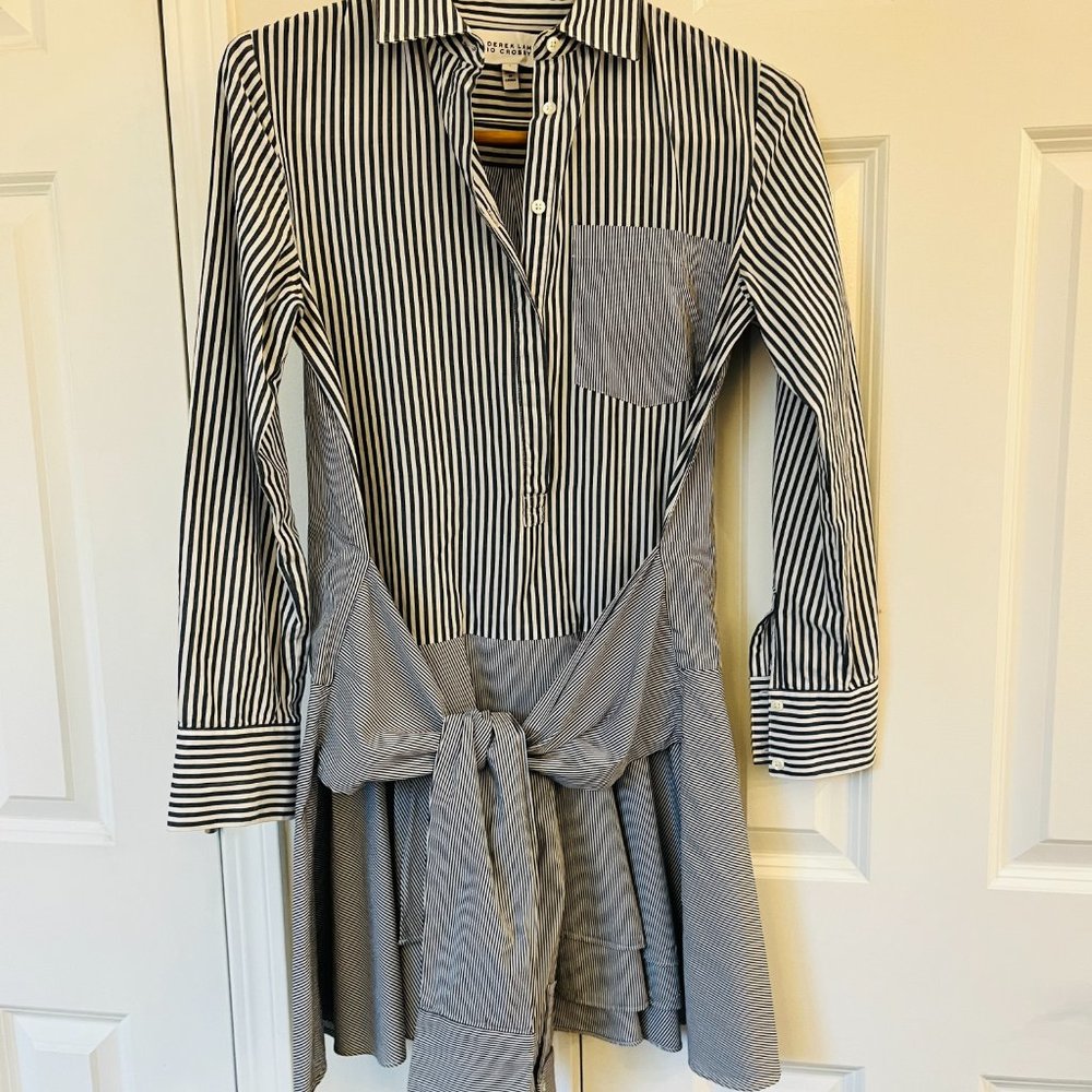 DEREK LAM 10 CROSBY Striped Shirt Dress - Picture 5 of 10